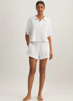 Collar Shirt And Short Set