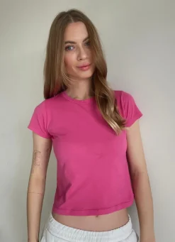 Nina Cropped Crew Neck Tee