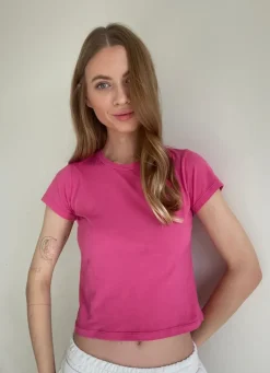 Nina Cropped Crew Neck Tee