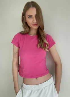 Nina Cropped Crew Neck Tee