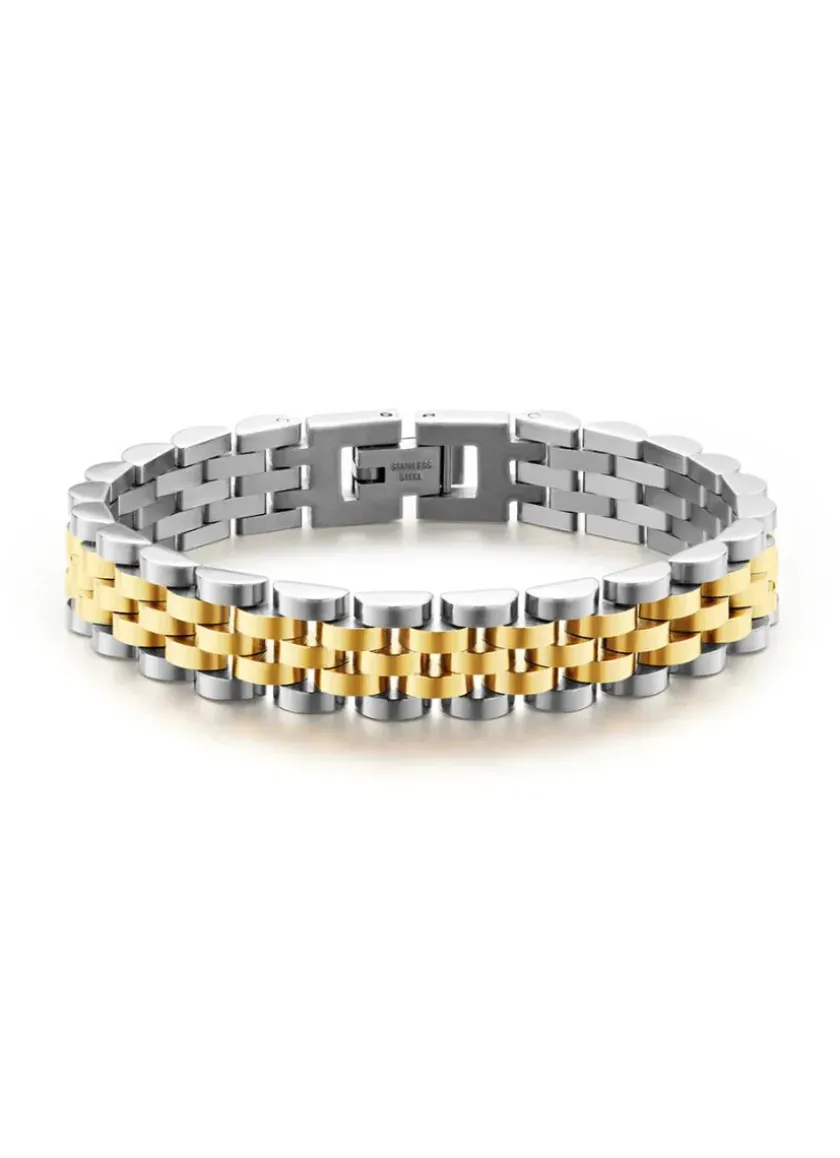 Two-Toned Timepiece Bracelet