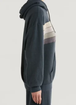 Wave Stripe 4 Pullover Hoodie Relaxed